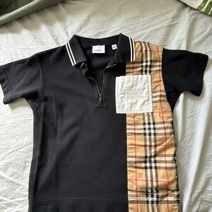 Burberry Black and Tan Kids Polo Shirt